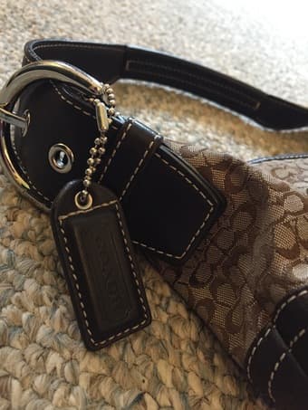 Coach Signature Canvas and Leather Purse 2