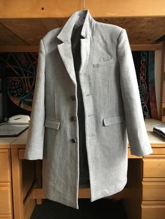 Black Kaviar Overcoat (Grey) - SMALL 1