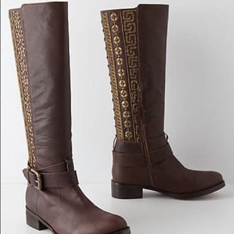 Brand new with tags Anthropologie Beaded Leather Boots 1