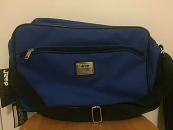 Rugged Jeep messenger bag, blue 1