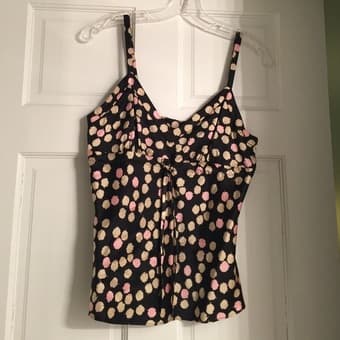 J. Crew Silk Cami, polka dots sz XS 1
