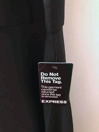 Express - 6P Black Mock Neck Keyhole and Flare Dress New 4