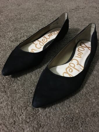 Sam Edelman's black suede flats, 6.5 1