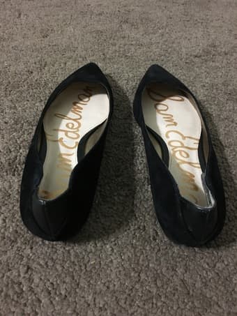 Sam Edelman's black suede flats, 6.5 2