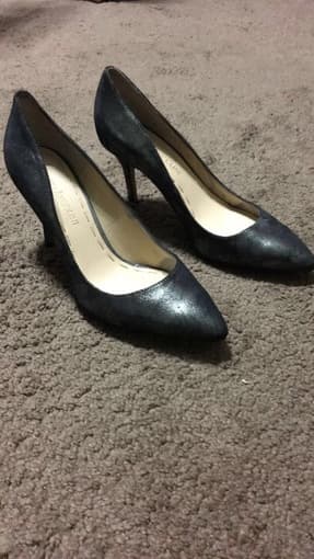 Metallic finish pointed toe stilletos, 6.5 2