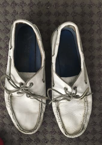 White Sperrys - Size 12 1