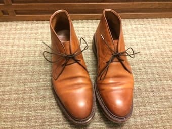 Ralph Lauren men's genuine leather chukka boots (brown, size 7.5 to 8) 1
