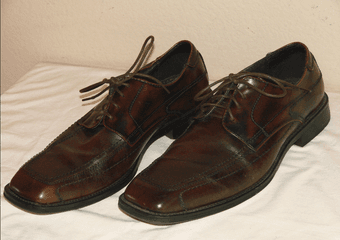 Alfani Mens Brown Leather Oxford Dress Shoe Sz 9M - $10 2