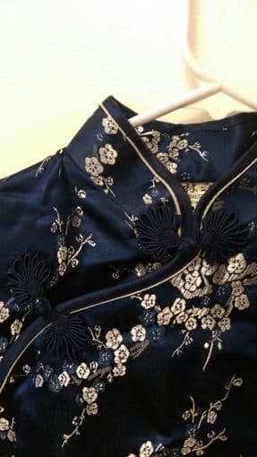 Blue/Silver Silk Dress Bought in Beijing, China 3