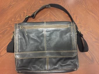 Leather messenger bag 1