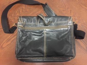 Leather messenger bag 3