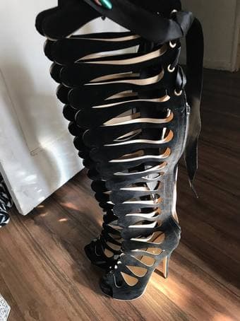 Selling thigh-high heels and wedges 1