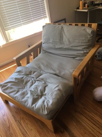 Free Wooden Futon Lounger Chair - pick up before Thurs 6/29 1