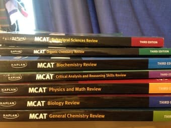 MCAT prep books--Kaplan $80 1