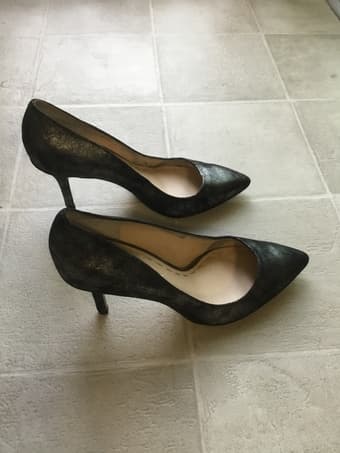 Metallic, shimmery pumps, W 6.5 1