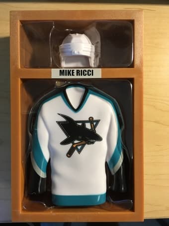 Mike Ricci Alumni Mini Locker Series NIB San Jose Sharks SGA 2
