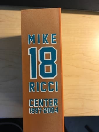 Mike Ricci Alumni Mini Locker Series NIB San Jose Sharks SGA 3