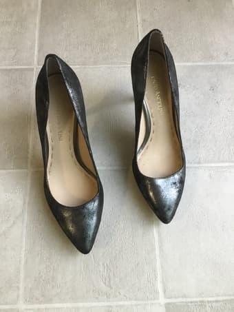 Classy, metallic stilettos, W 6.5 1