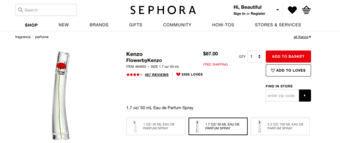 Kenzo Eau de Parfum 1.7oz/50ml for sale 4