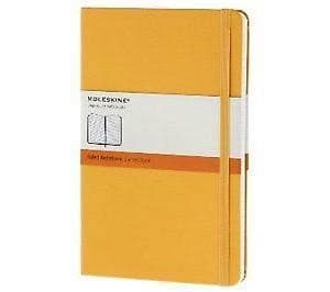 large yellow moleskine notebook, blank pages 1