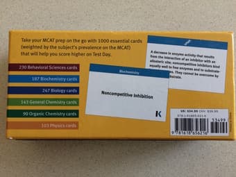 Kaplan MCAT review books and flashcards 4