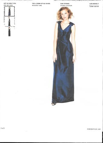 J.Crew silk taffeta dress in midnight blue 1