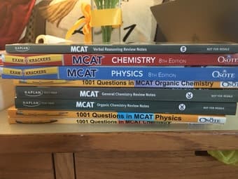 Kaplan and Examcrackers MCAT books like new condition 1