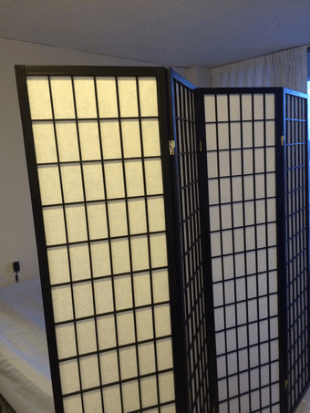 99% New 4-Panel Room Screen Divider, for $59 1