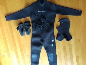 Full Wetsuit set (Full body, hood, gloves, shoes) 1