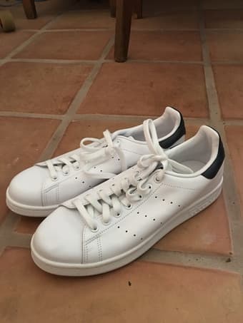White Adidas Stan Smith (mens size 8) 1