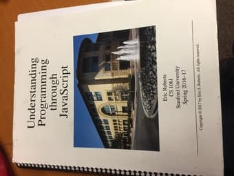 CS106AJ Understanding programming through JavaScript 1