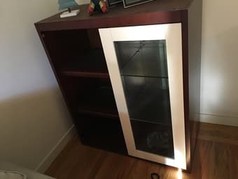 Shelf with sliding door 1