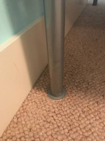 silver twin Ikea bed frame (only) 2