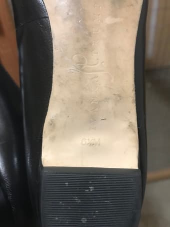 Professional stylish black leather pointed toe flats size 6.5 4