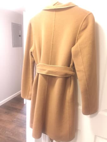 moving sale. lambskin leather jacket, wool coat, fur vest 3