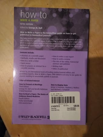 "How to write a paper" textbook 2