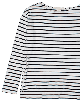 Women's Navy Blue & White Striped Top / Sweater / Jumper - $10 2