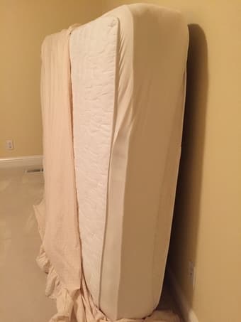 Free Simmons Queen mattress and wood study desk 1