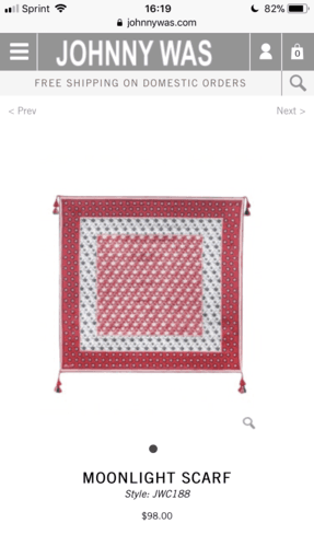 Luxurious scarf by Johnny Was (60 obo) 1