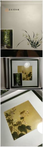 Fancy eastern style gifts: silk painting + wood bookmark 1