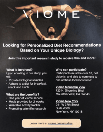 Diet and glucose monitoring study -- volunteers needed 1