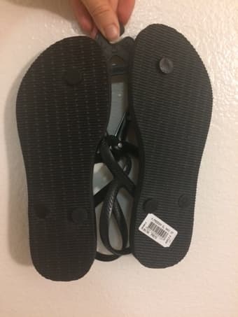 Brand New Havaianas Black Women's Sandals size USA 6W EUR 37/38 2