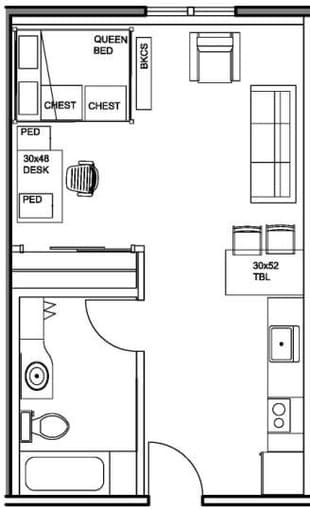 SUMMER SUBLET/ Kennedy FULLY FURNISHED premium studio on campus 4