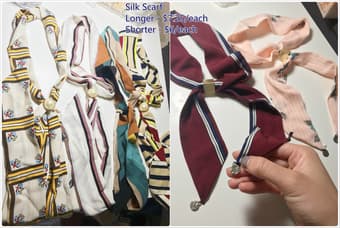 Pretty Head/ Hair Band, Silk Scarf, and Cosmetic Organzier 1