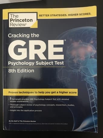 GRE Prep Books (General test and Psychology subject test) 2