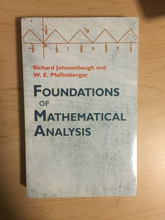 Math 171: Mathematical Analysis 1