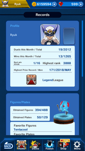 Pokemon Duel Account (top tier) 16UX 140EX 15cubeEX 3