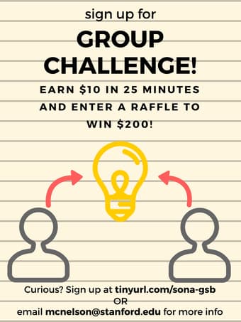 Take a paid study on creativity with the Graduate School of Business! 1