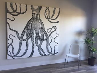 Octopus Print on Canvas 1