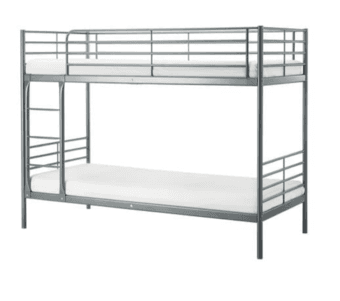 IKEA Svaerta bunk bed plus 3rd pull out bed - 3 beds in one! 2